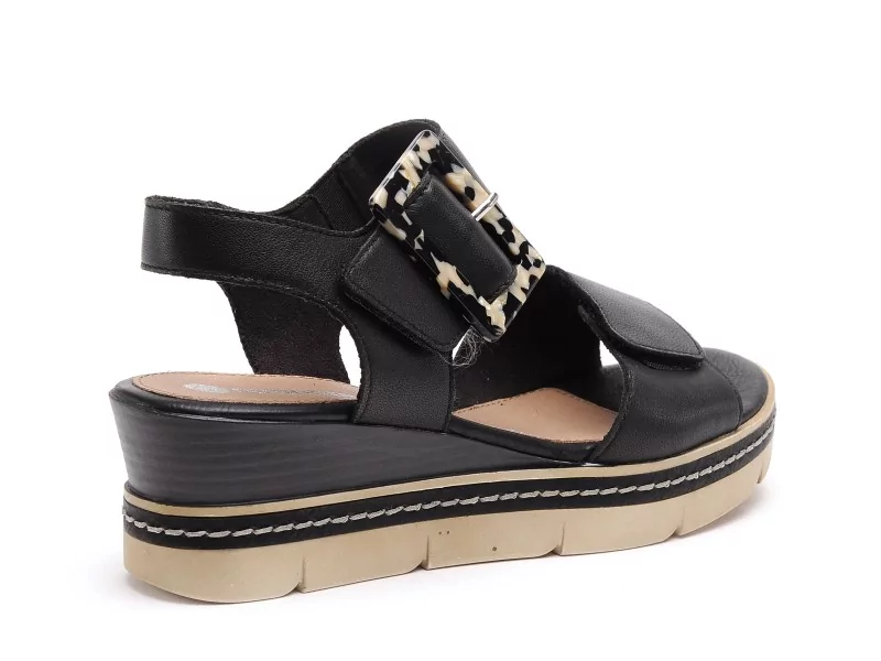 Remonte D2L53 Noir Sandales à Talons Femme