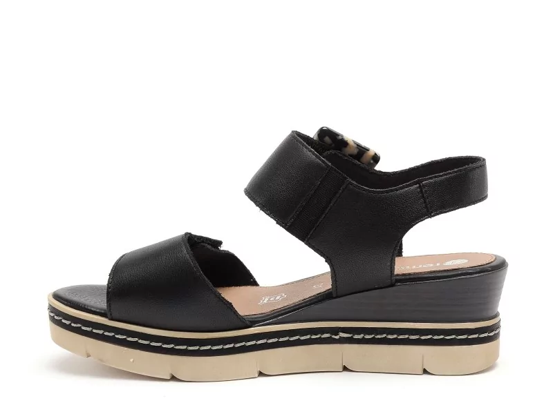 Remonte D2L53 Noir Sandales à Talons Femme