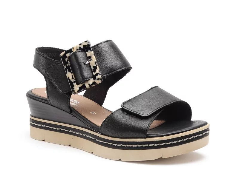 Remonte D2L53 Noir Sandales à Talons Femme