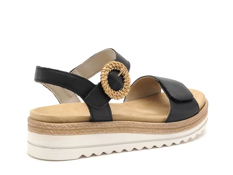 Remonte D0Q52 Noir Sandales Plates Femme