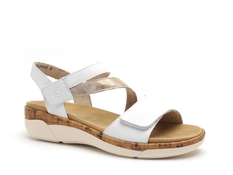 Remonte R6860 Blanc Sandales Plates Femme