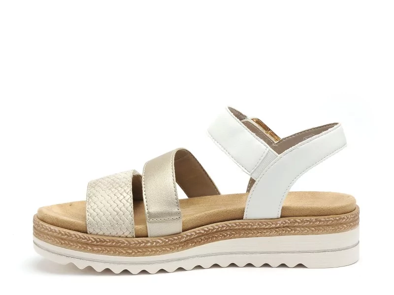 Remonte D0Q55 Or Sandales Plates Femme