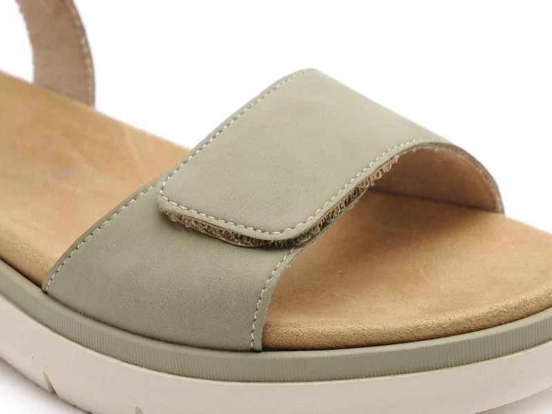 Remonte D2K58 Kaki Sandales Plates Femme