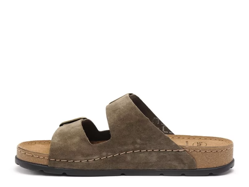 Scholl BORA 2 BUCKLES Kaki Mules Homme