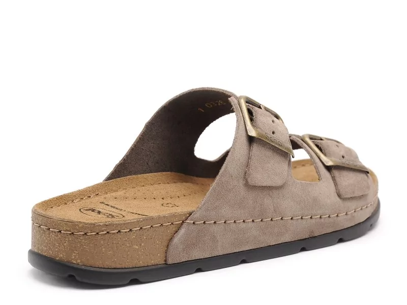 Scholl BORA 2 BUCKLES Beige Mules Homme