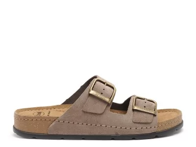 BORA 2 BUCKLES Beige Mules Homme