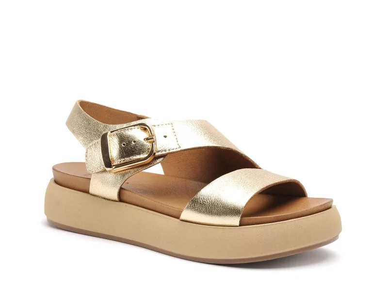 Inuovo A96064 Or Sandales Plates Femme