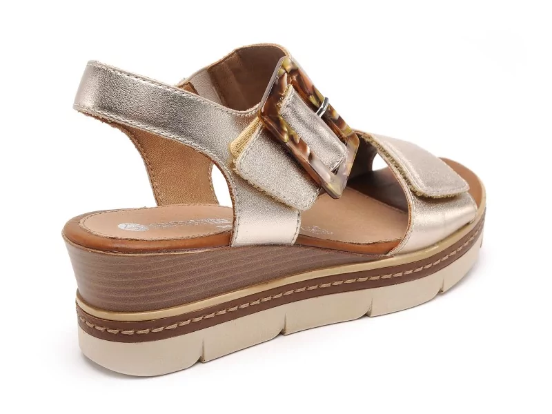 Remonte D2L53 Or Sandales à Talons Femme