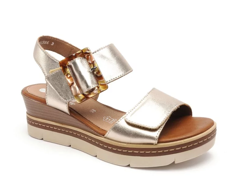 Remonte D2L53 Or Sandales à Talons Femme