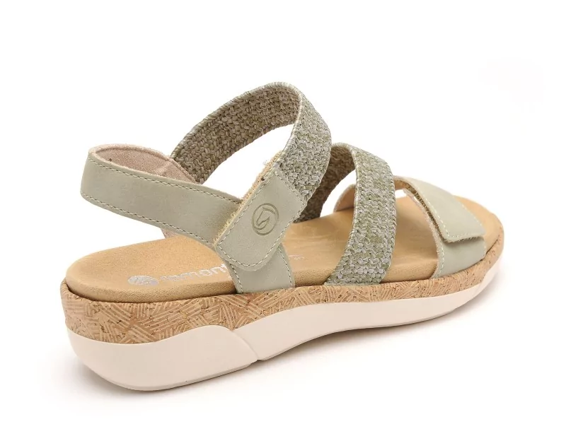 Remonte R6861 Vert Sandales Plates Femme