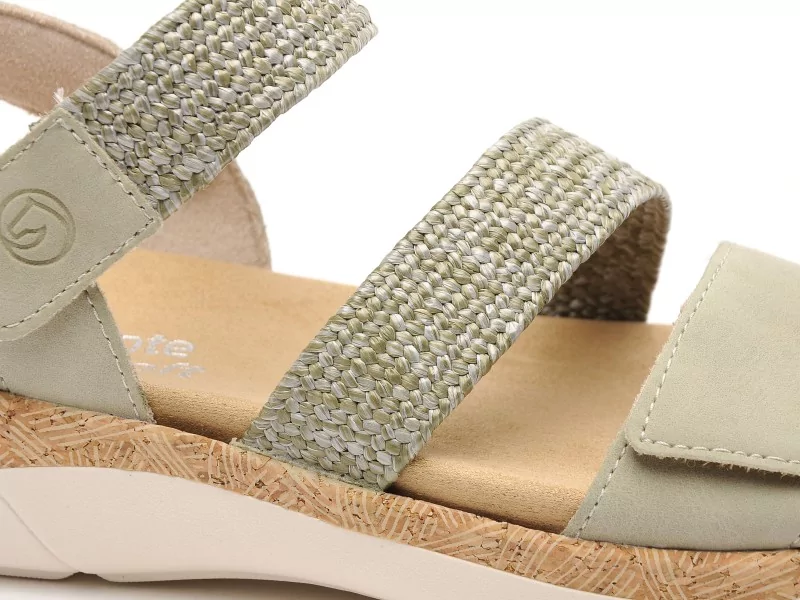 Remonte R6861 Vert Sandales Plates Femme