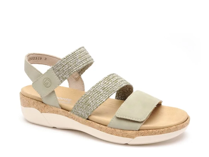 Remonte R6861 Vert Sandales Plates Femme