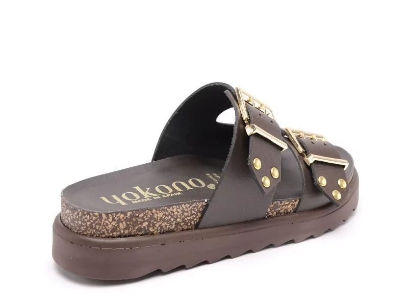 Yokono TUNEZ 262 Marron Sandales Plates Femme