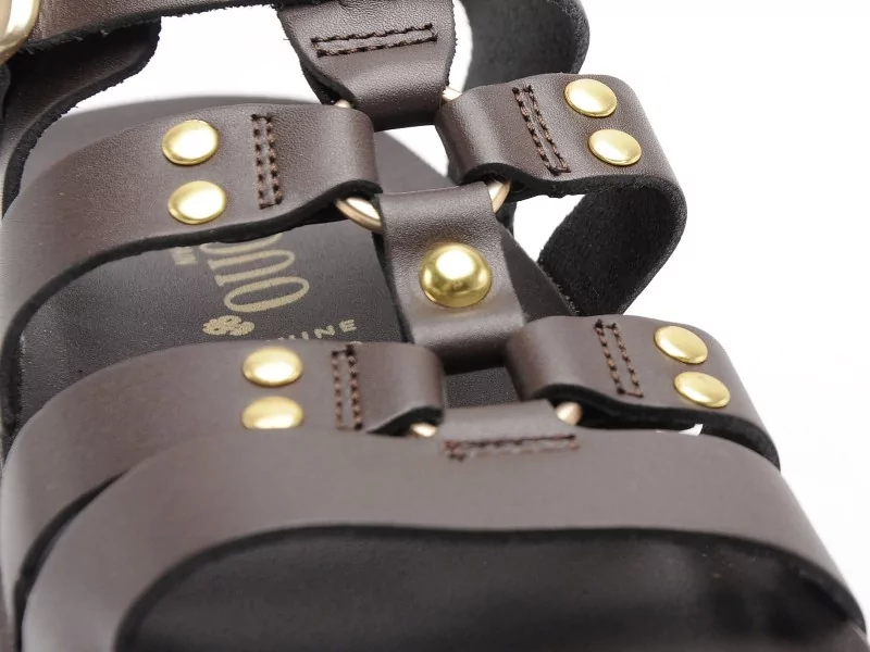 Yokono TUNEZ 255 Marron Sandales Plates Femme