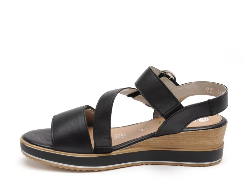 Remonte D6466 Noir Sandales à Talons Femme