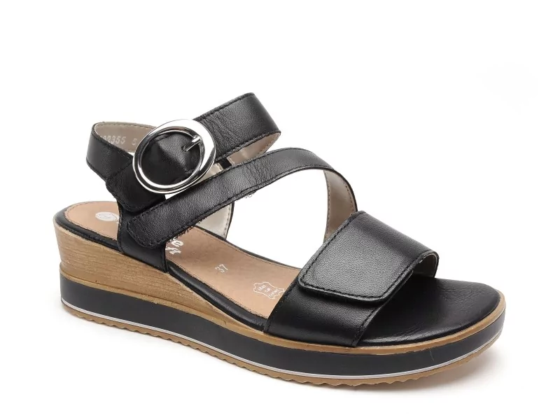 Remonte D6466 Noir Sandales à Talons Femme