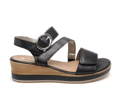 D6466 Noir Sandales à Talons Femme