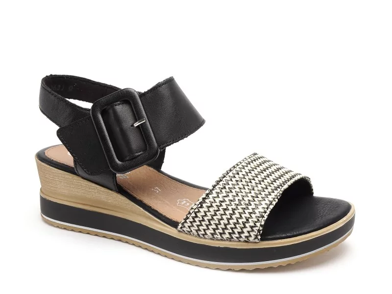 Remonte D6453 Noir Sandales à Talons Femme