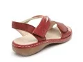 Rieker 65964 Rouge Sandales Plates Femme