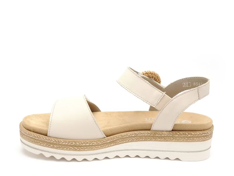 Remonte D0Q52 Beige Sandales Plates Femme
