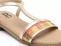 Gr POLAVIA Multicolore Sandales Plates Femme