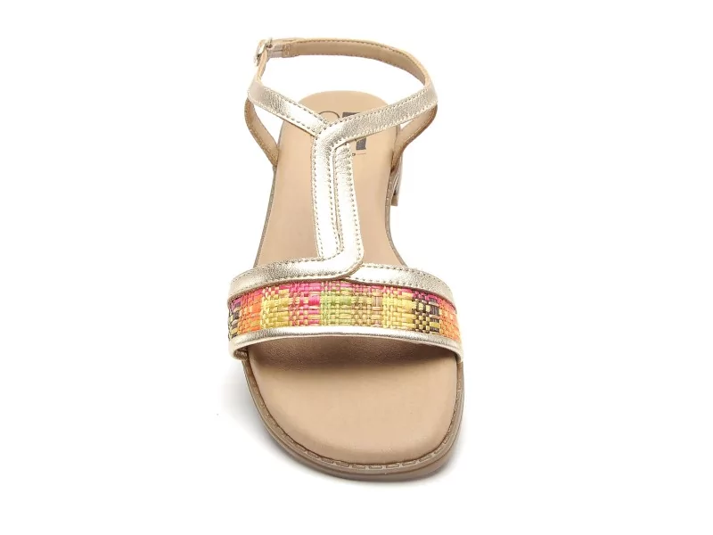 Gr POLAVIA Multicolore Sandales Plates Femme