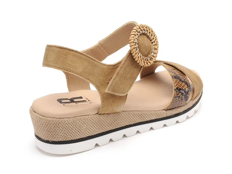 Gr MAGNABE Beige Sandales à Talons Femme