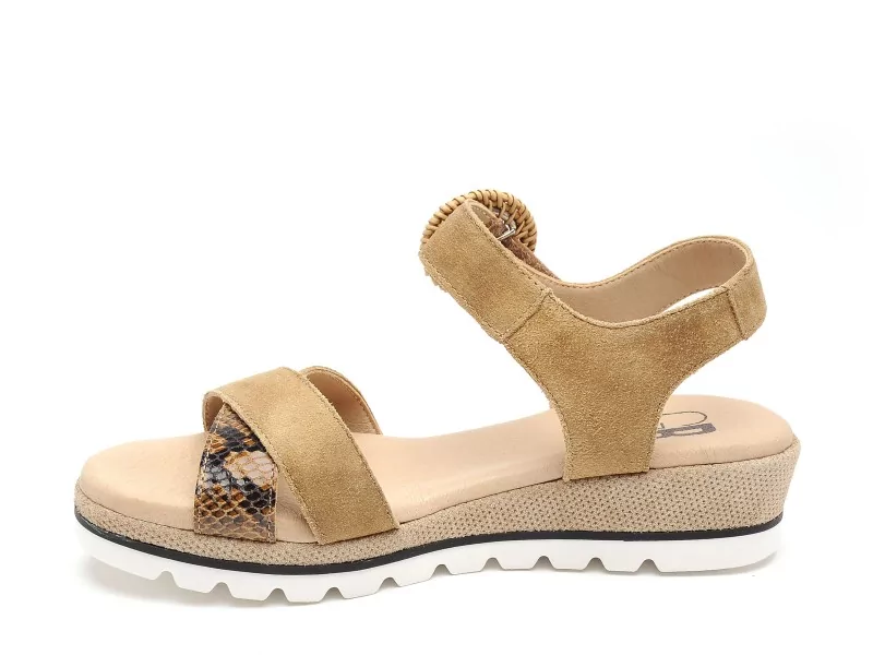 Gr MAGNABE Beige Sandales à Talons Femme