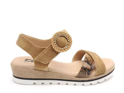 MAGNABE Beige Sandales à Talons Femme