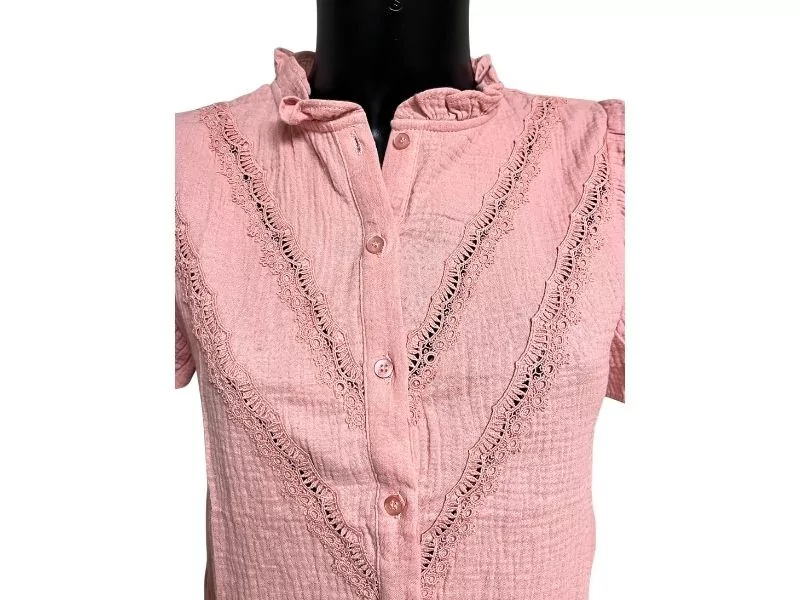 Emma Ella Chemisier Rose N6304 Chemisiers et Tuniques Femme