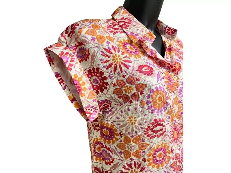 Emma Ella Chemisier Orange N6170 14 Chemisiers et Tuniques Femme