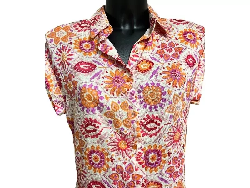 Emma Ella Chemisier Orange N6170 14 Chemisiers et Tuniques Femme