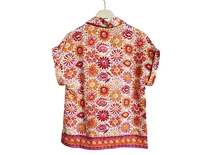 Emma Ella Chemisier Orange N6170 14 Chemisiers et Tuniques Femme