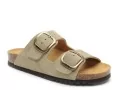 Scholl NOELLE Kaki Mules et Sabots Plats Femme