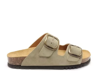 NOELLE Kaki Mules et Sabots Plats Femme