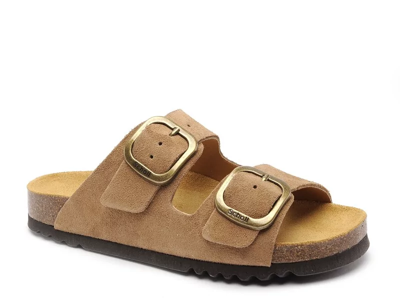 Scholl NOELLE Marron Mules et Sabots Plats Femme