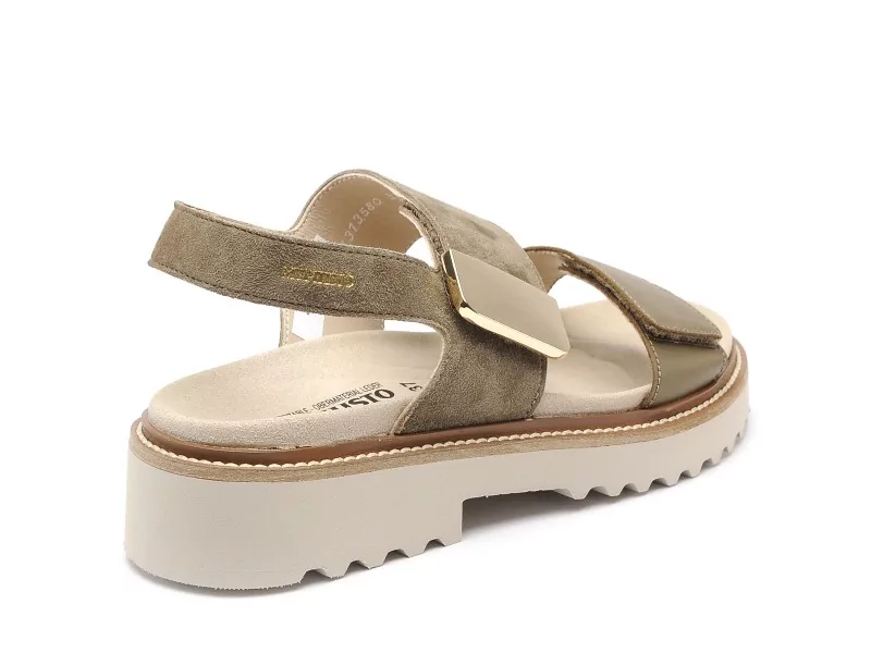 Mephisto 7042P5147363 VIOLAINE Kaki Sandales Plates Femme