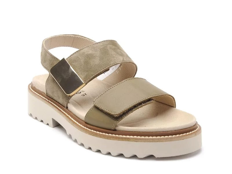 Mephisto 7042P5147363 VIOLAINE Kaki Sandales Plates Femme