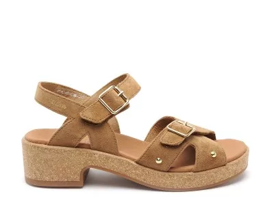 7103P5149706 FEDORA Marron Sandales à Talons Femme