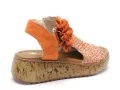 Rieker V1783 Orange Sandales à Talons Femme