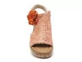 Rieker V1783 Orange Sandales à Talons Femme