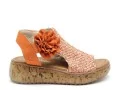 Rieker V1783 Orange Sandales à Talons Femme