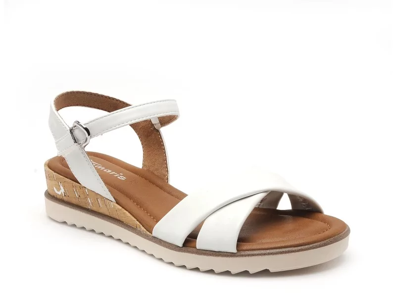 Tamaris 28106 44 Blanc Sandales à Talons Femme