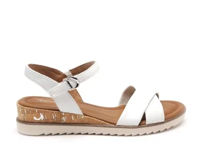 28106 44 Blanc Sandales à Talons Femme