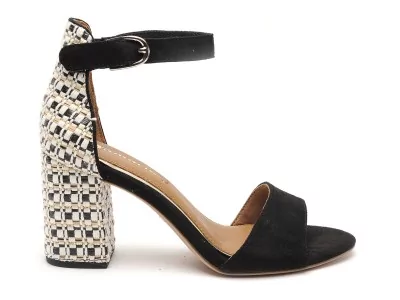 28356 42 Noir Sandales à Talons Femme