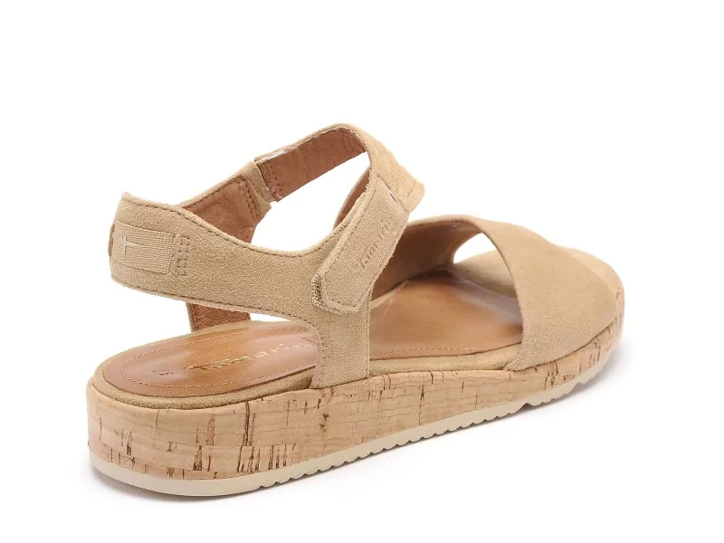Tamaris 28109 46 Beige Sandales Plates Femme