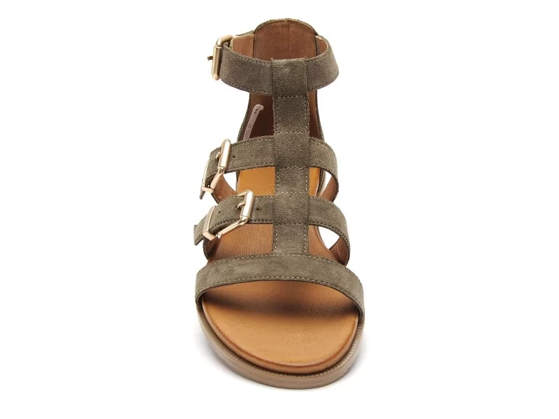 Tamaris 28125 46 Kaki Sandales Plates Femme
