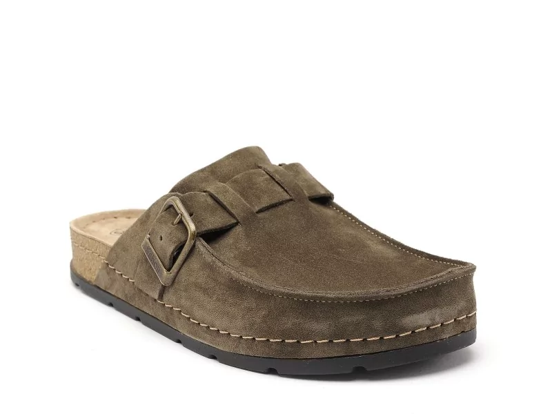 Scholl BORA MOC Kaki Mules Homme