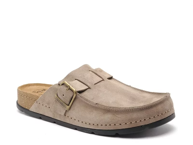 Scholl BORA MOC Beige Mules Homme