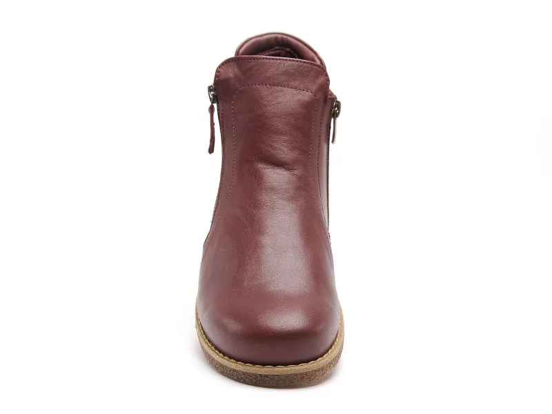 Andrea Conti 0340010 ZIP Bordeaux Boots et Bottines Plates Femme